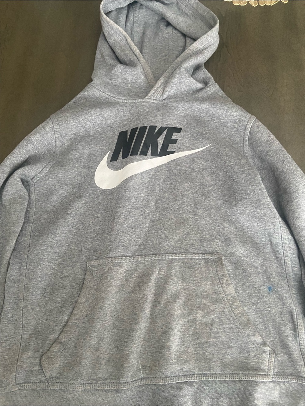 Nike kid’s Gray Logo Pullover Hoodie